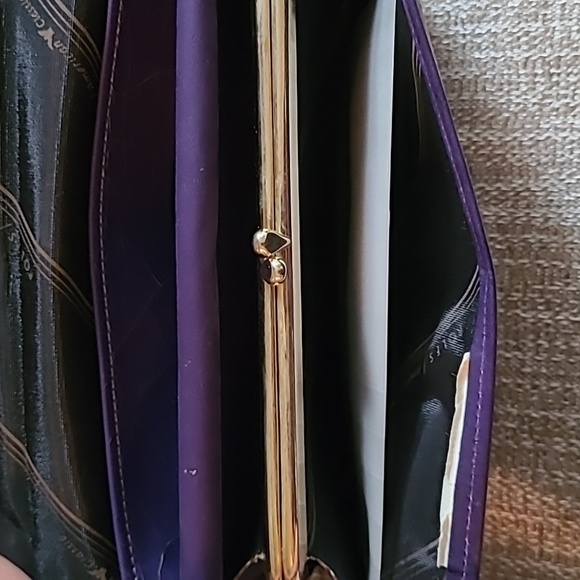 Rolfs American Classic Vintage Purple Cowhide Leather Checkbook Wallet - Picture 7 of 13